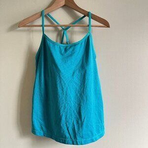 Z by‎ Zella Tank Top Striped Womens Size M Blue Athletic Yoga Running